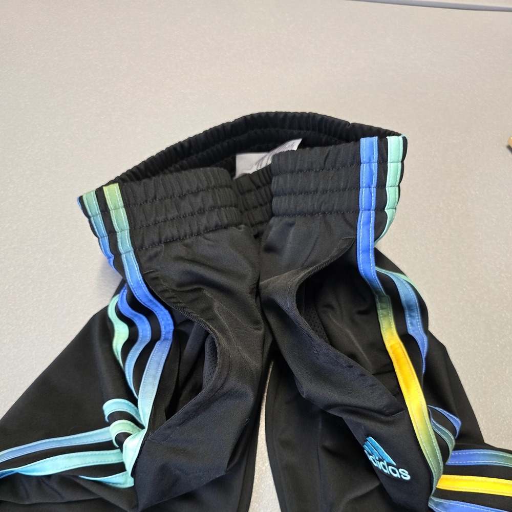 Adidas Tracksuit Set Black Multi Color Stripes Jacket Pants Men's Medium - Picture 14 of 16